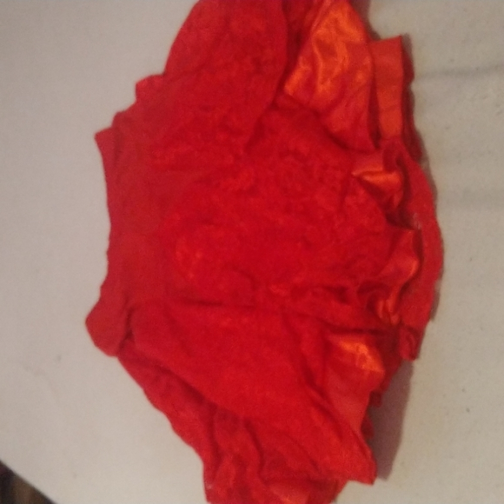 Sexy Rose Lace and Satin Skirt